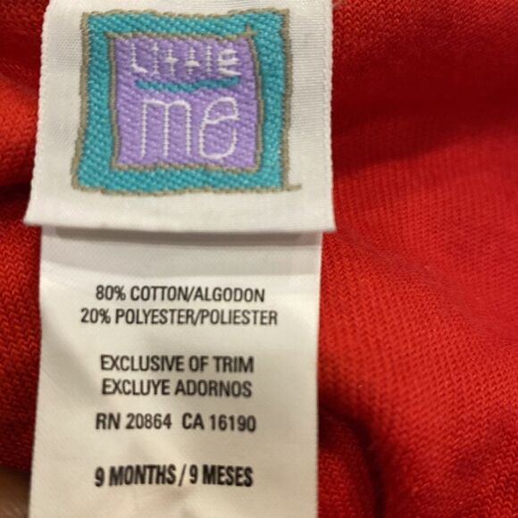 NWT Little Me Christmas Red Velvet Velour Sleeper Hat 9M - Picture 7 of 11